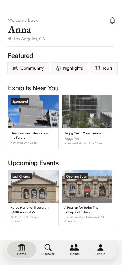 Feed mockups for Docent's mobile landing.